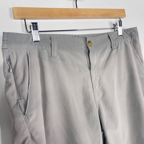 Travis Mathew Mens Size 34 Gray Flat Front Golf Shorts FLAWED Performance Mesh - Picture 3 of 9